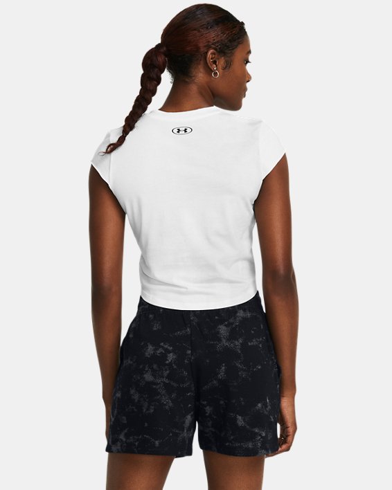 Women's Project Rock Underground Cap Sleeve T-Shirt, White, pdpMainDesktop image number 1